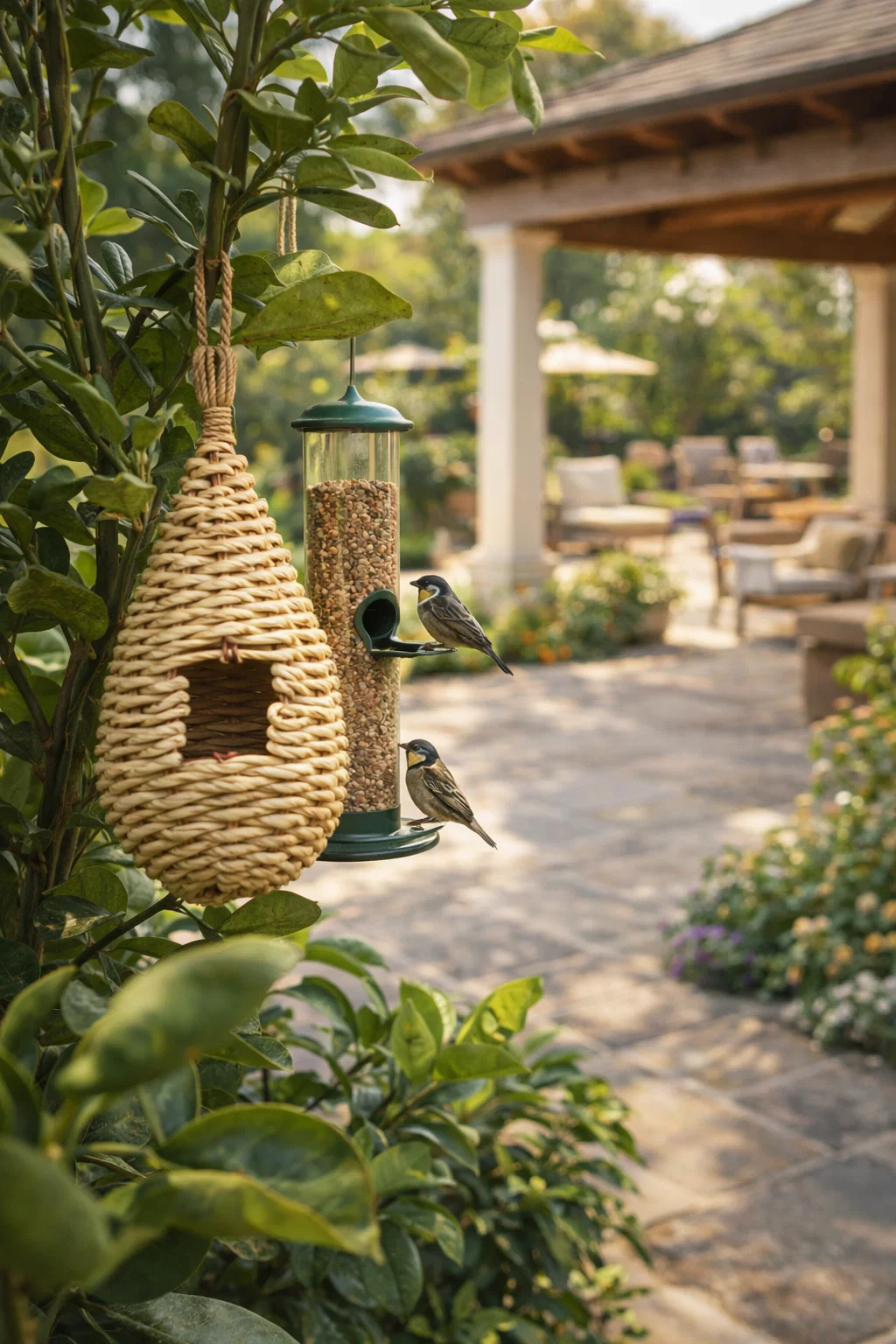 Handwoven Natural Grass Hanging Bird Nest