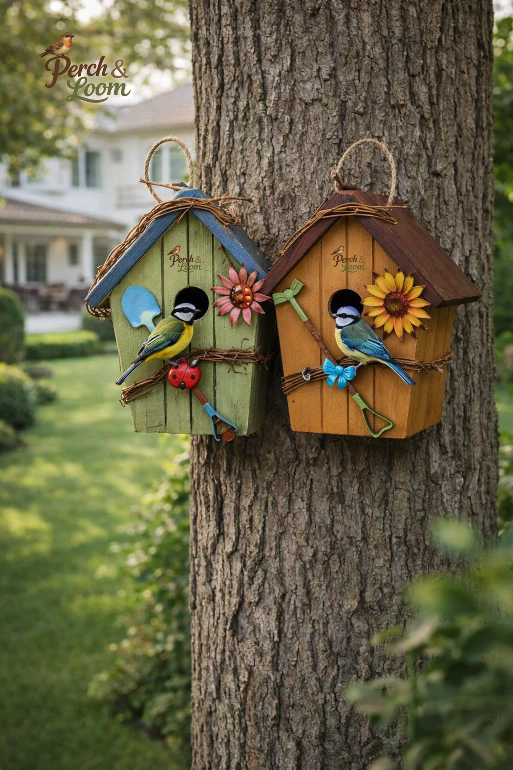 Handcrafted Rustic Hanging Birdhouse