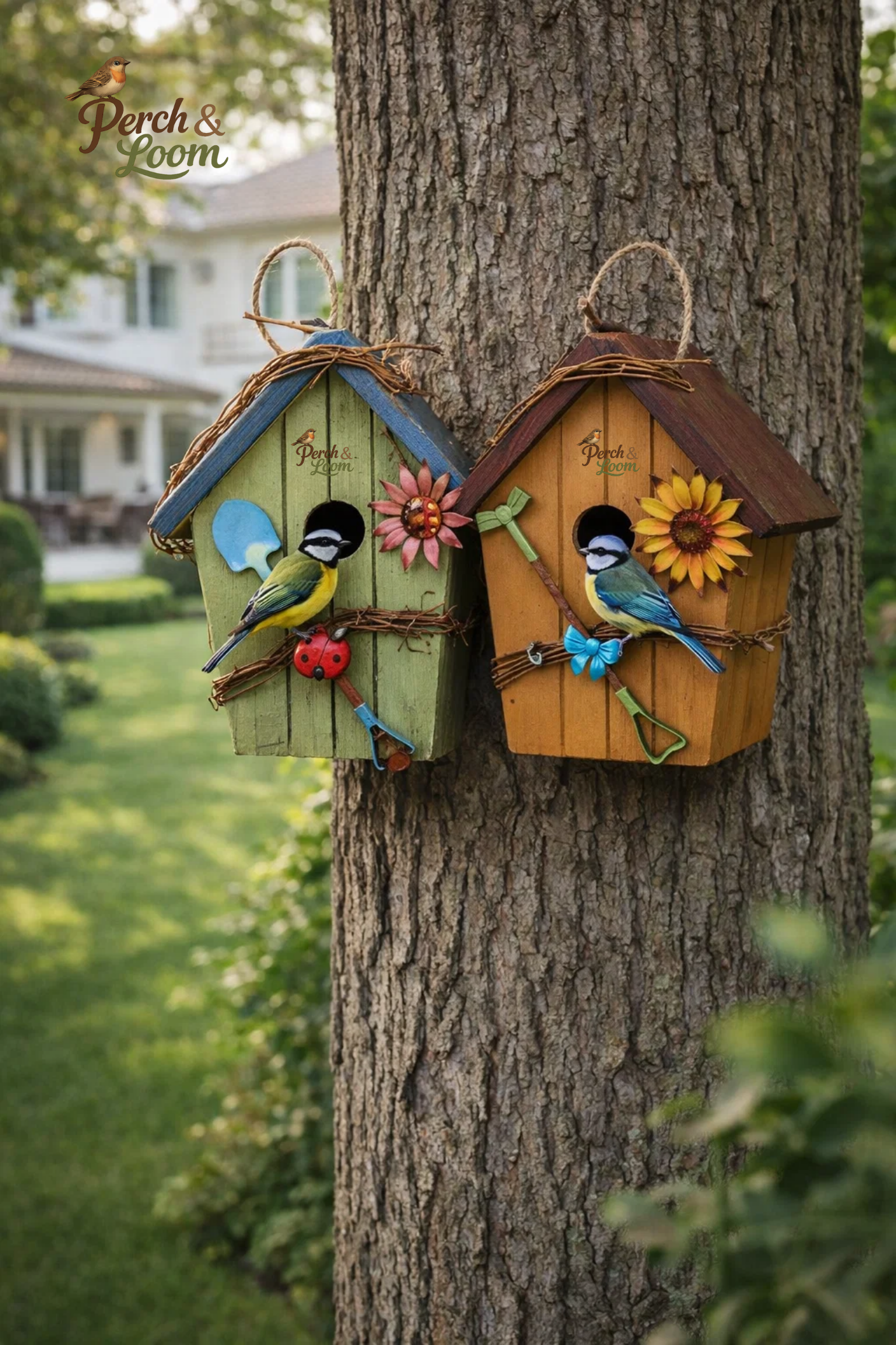 Handcrafted Rustic Hanging Birdhouse
