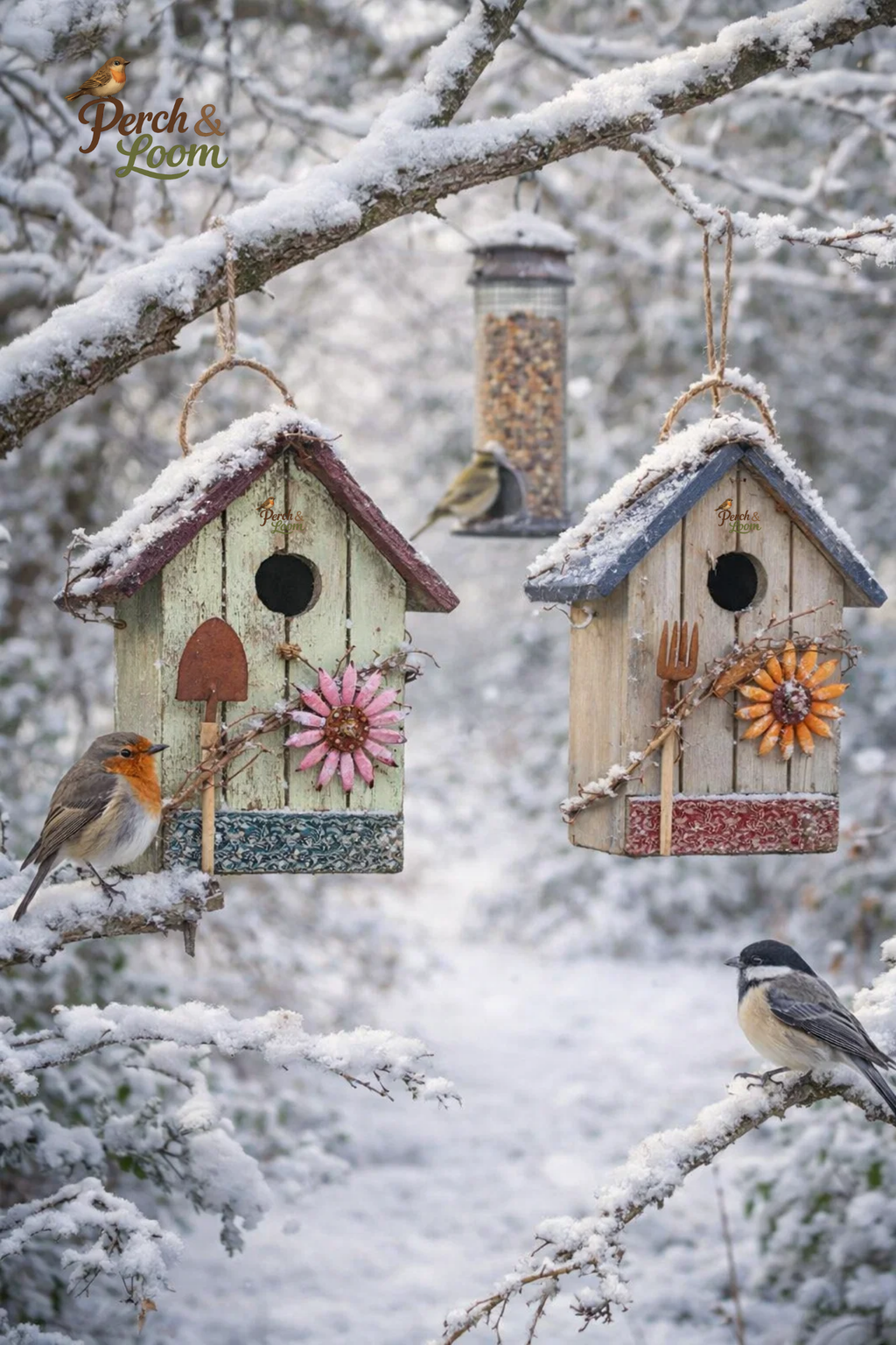 Handcrafted Rustic Hanging Birdhouse