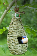 Handwoven Natural Grass Hanging Bird Nest