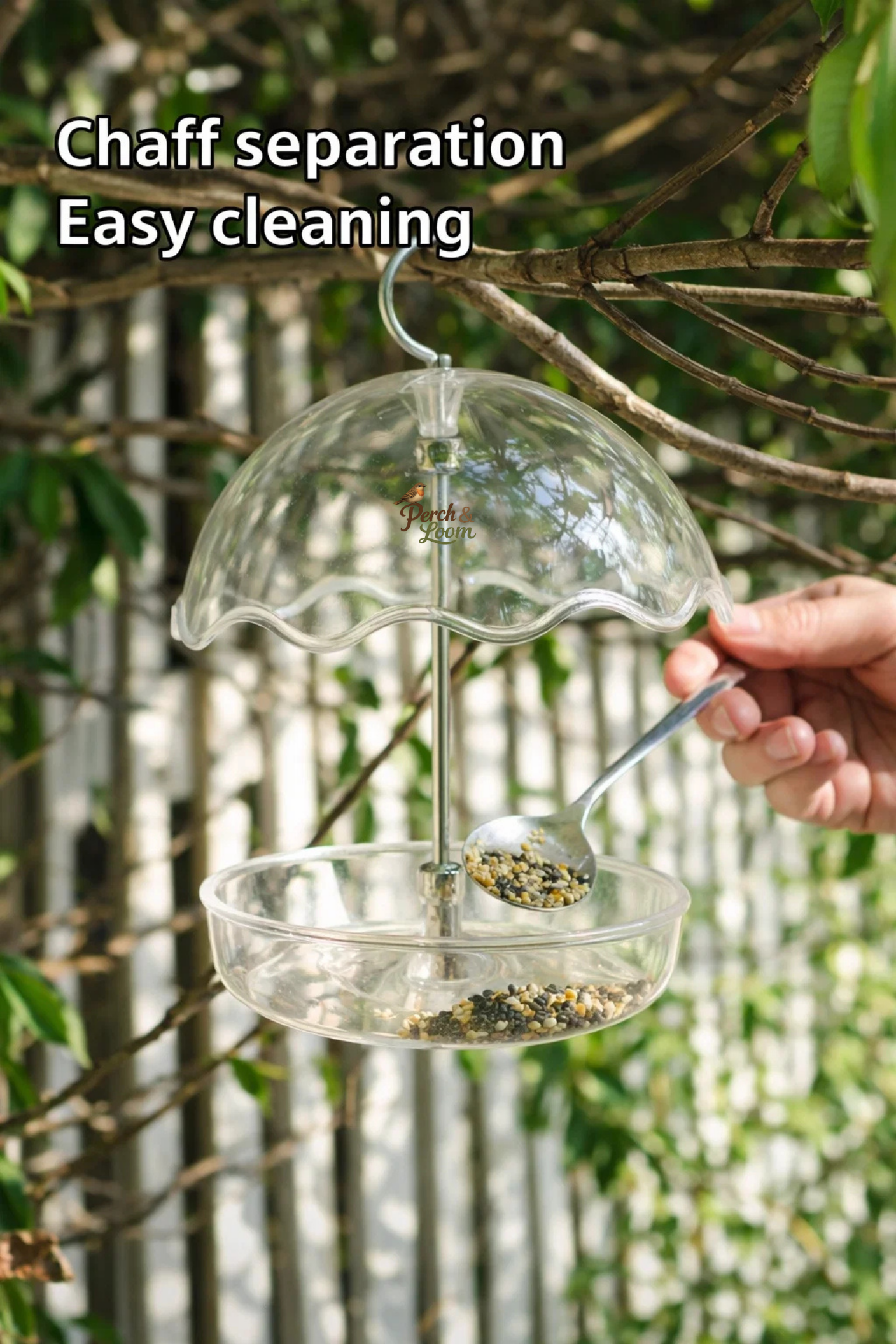 Tilt-Top Hanging Squirrel Baffle