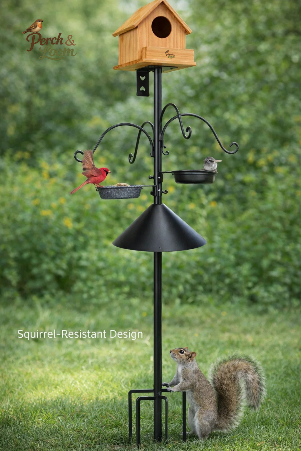 Heavy-Duty Bird Feeding Station Pole