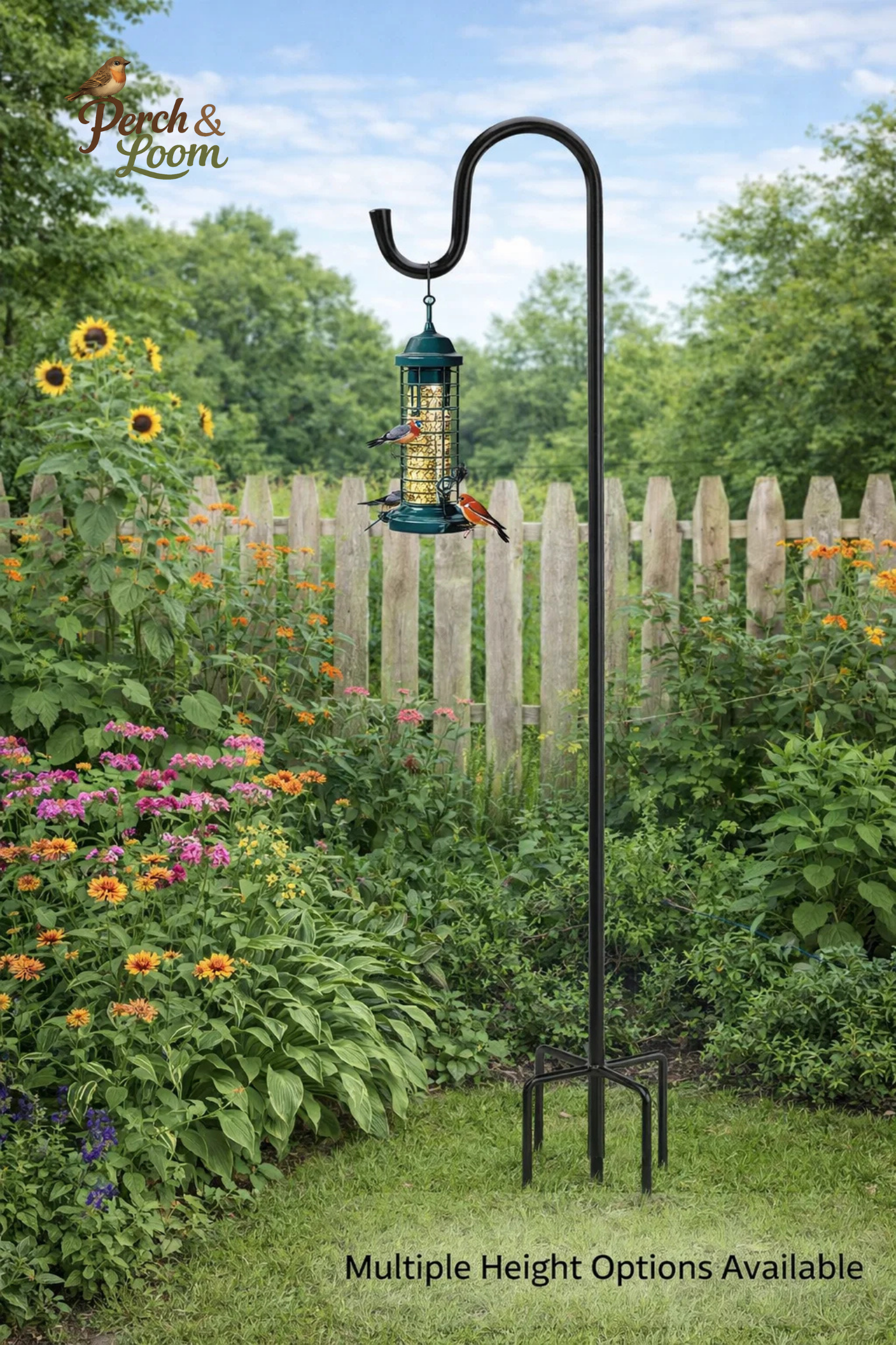 Heavy-Duty Shepherd’s Hook Garden Pole