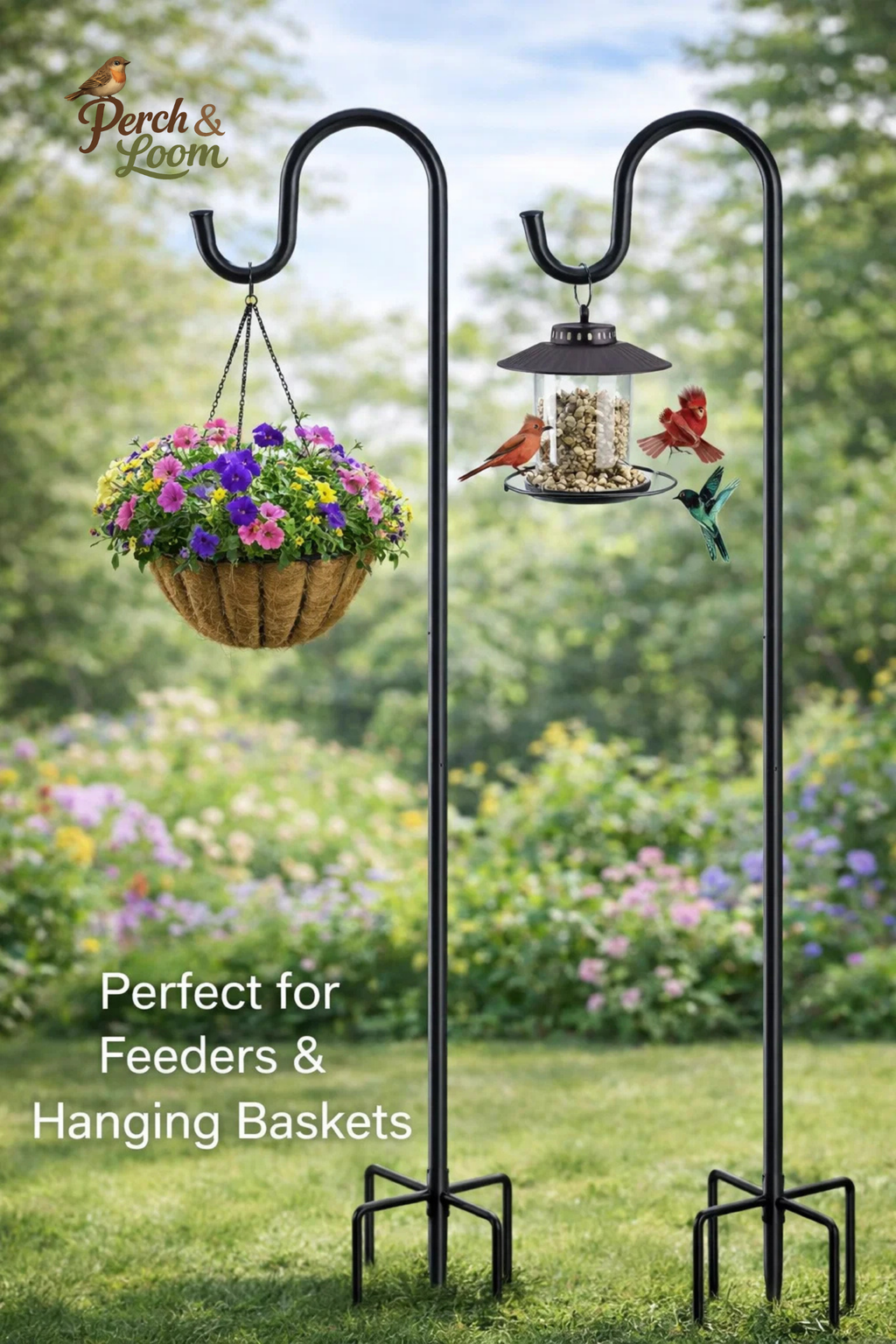 Heavy-Duty Shepherd’s Hook Garden Pole