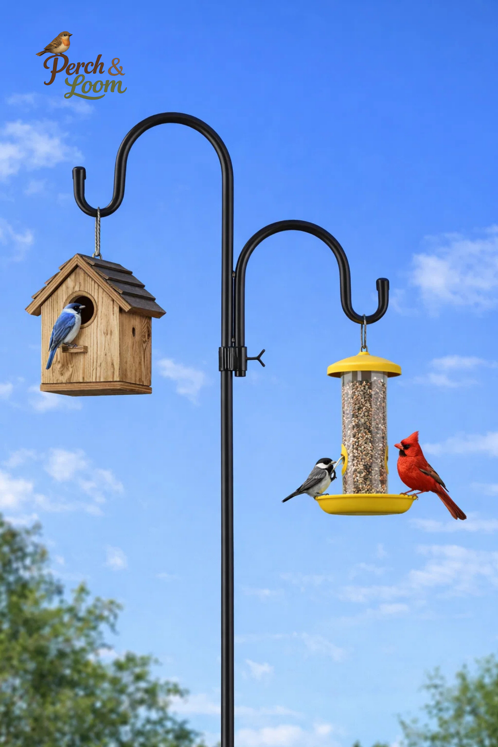 Double Shepherd’s Hook Garden Pole