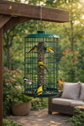 Hanging Metal Mesh Bird Feeder for Outdoors