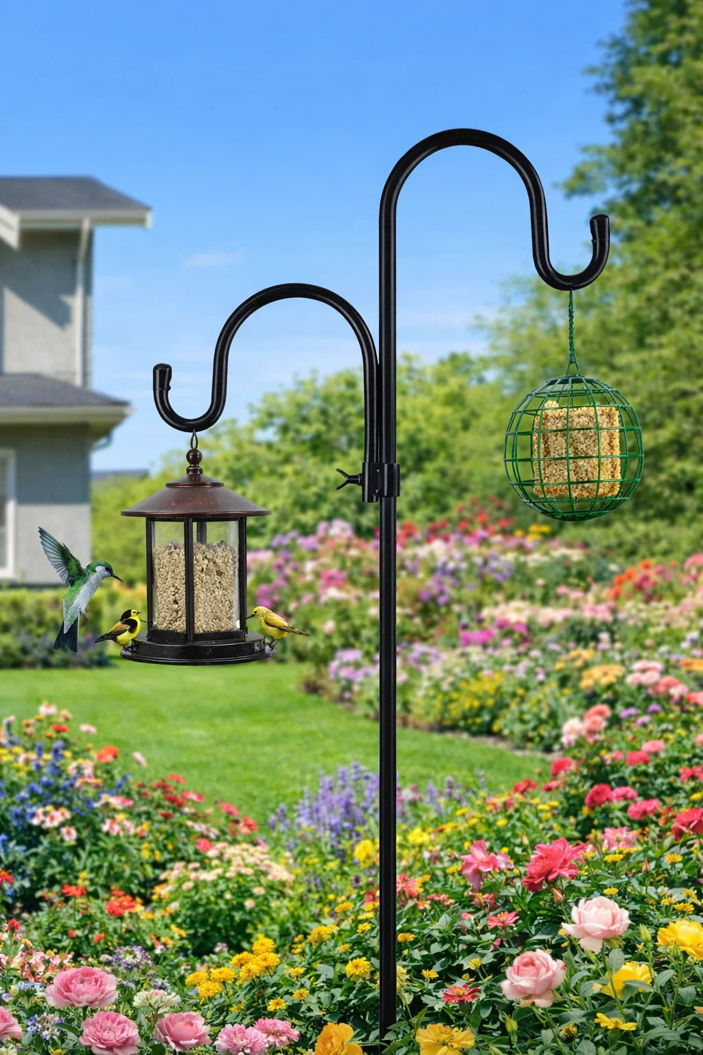 Double Shepherd’s Hook Garden Pole